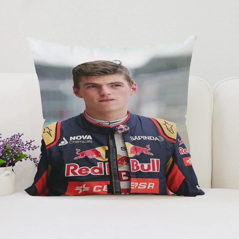 

Наволочка 45x45см Подарунок для фаната М-Макса Ферстаппена Чохол для подушки на диван Двосторонній принт Короткий плюш Подушка для попереку на крісло 16x16Inch