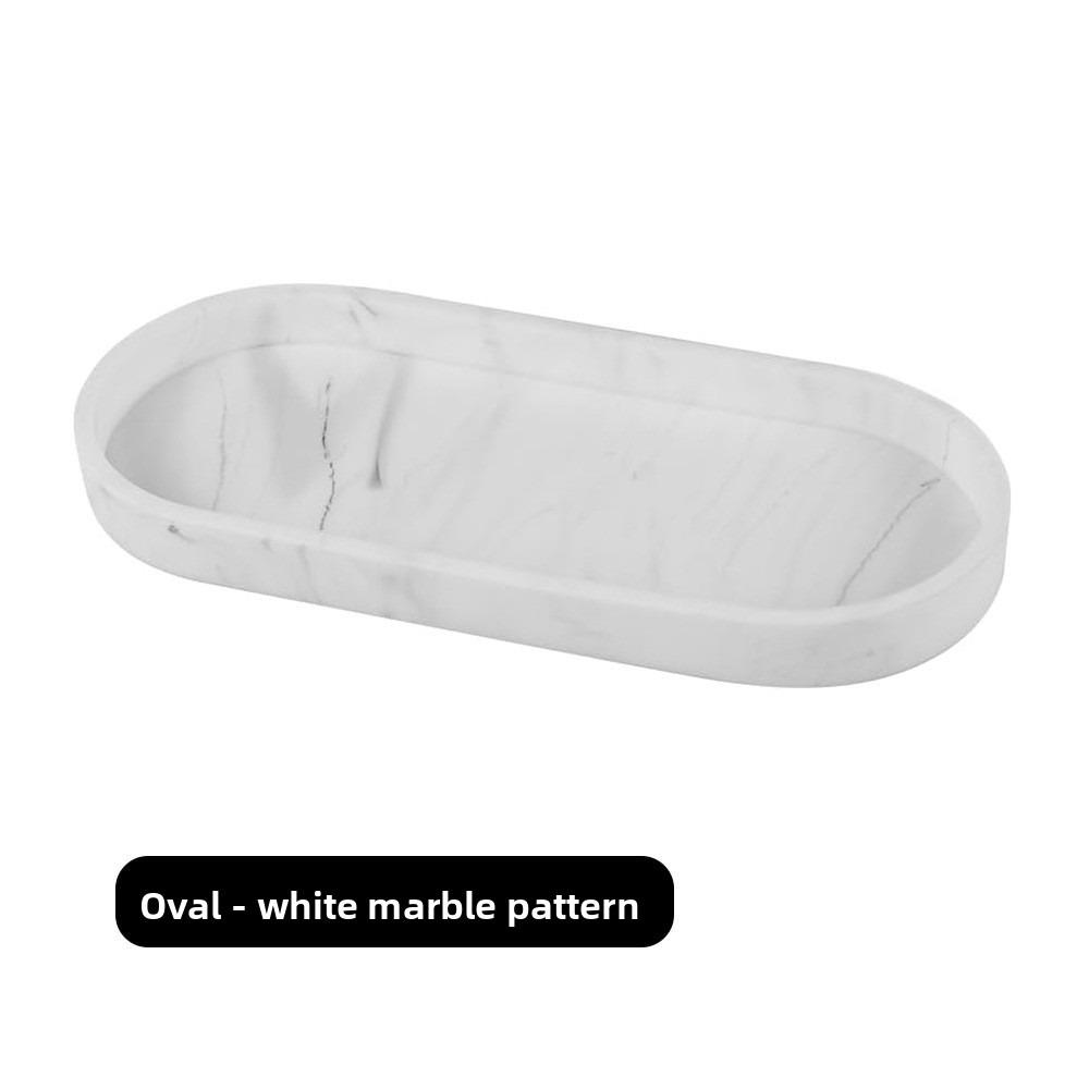 Oval Silicone Storage Tray Shatterproof Thickened Soap Tray Waterproof Jewelry Storage Box