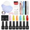 PHOENIXY UV LED Nail Lamp Nail Dryer Varnish Gel Nail Polish Set Manicure Kit Base Top Coat and Soak-off Nail Art Tool Sets Starter Kit