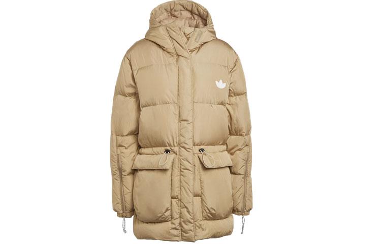 Adidas Originals Trefoil Collection Outfit Down Jacket Winter Women s Light Khaki GU1781 32