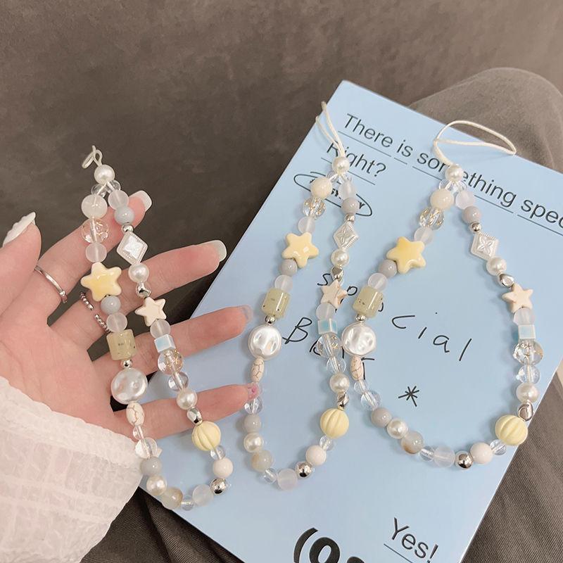 Korean Y2K Phone Lanyard Kawaii Heart Star Buttfly Style Phone Pendant Bear Sweet Cool Girl Phone Chain