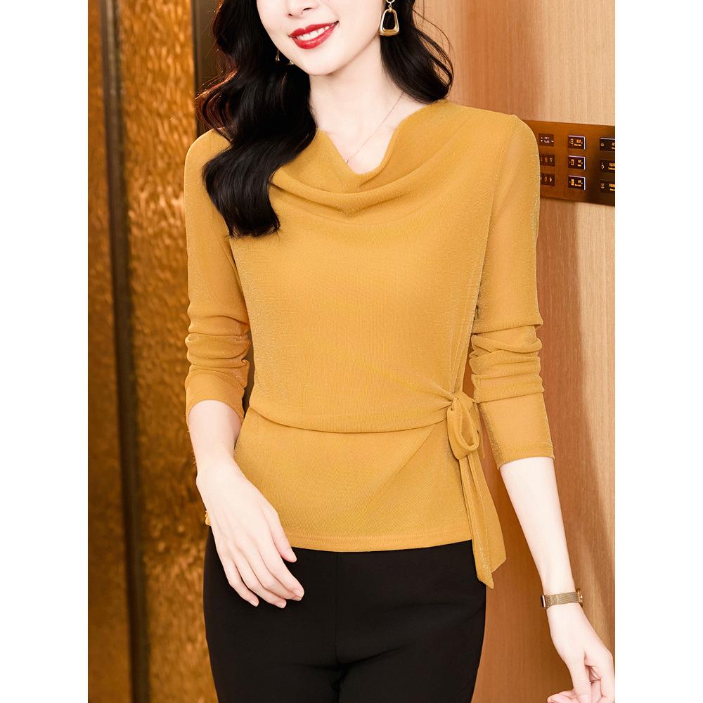 Stylish Lace Mesh Women's Top - Chic Spring/Autumn 2026 Collection