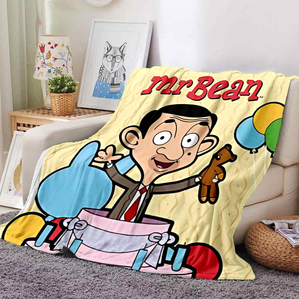 Mr Bean'S Birthday Bash Flannel Blanket Super Soft Warm Cozy Blanket For Sofa Bed Office Travel Allseason Home Decor Gift