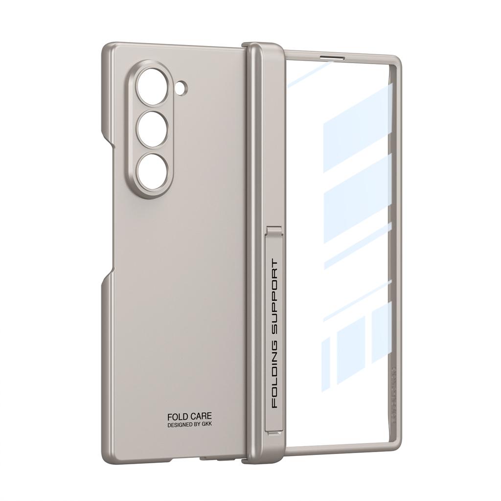 Magnetic Hinge Protection Hard PC Phone Cover for Samsung Galaxy Z Fold 6 Case Shockproof with Screen Protector Bracket