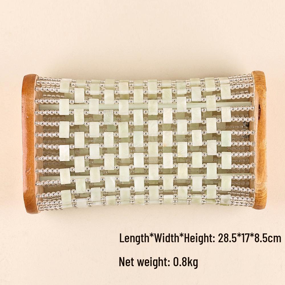 Xiuyan Jade Kühlkissen - Natürlich schweißresistent, atmungsaktiv und mit hohlem Design für Halswirbelstütze und Sommerkomfort.