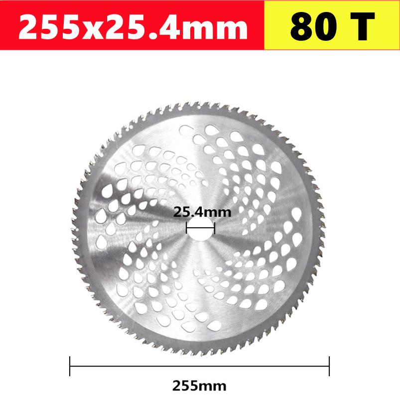 255mm (10Inch) HSS lawn mower blade aperture 25.4mm, 40/60/80 tooth lawn mower cutting board accessories garden weeding blade