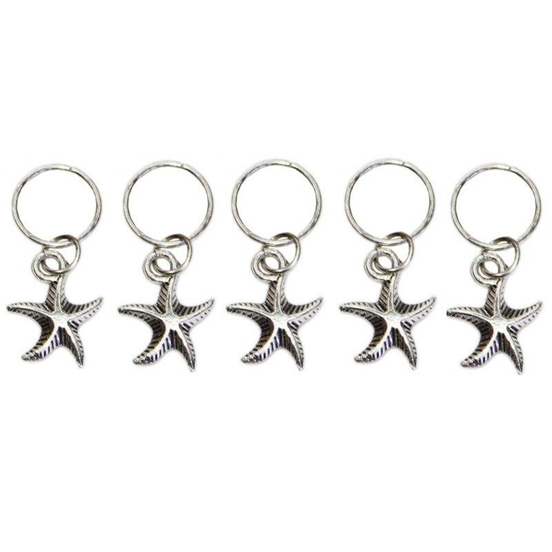 5Pcs/set Silver Metal Hair Rings Braid Dreadlocks Bead Hair Cuffs Dread Tube Charm Dreadlock Hair Accessories Extension