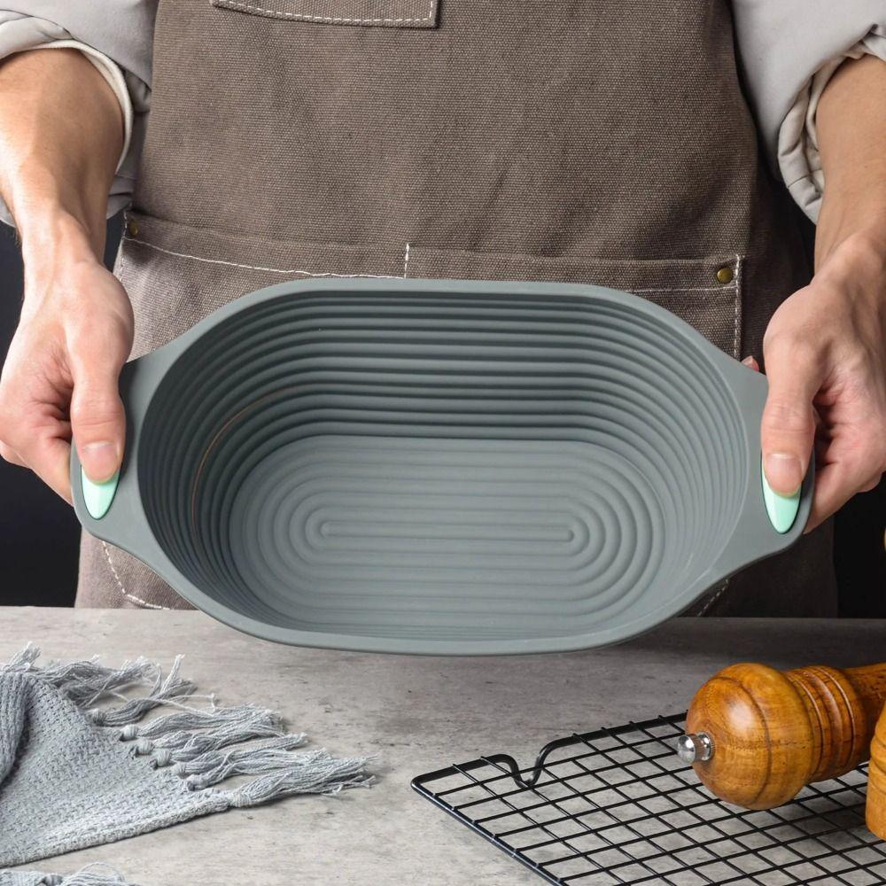 Nonstick Surface Silicone Bread Basket Foldable Bread Proofing Basket  Bread Making