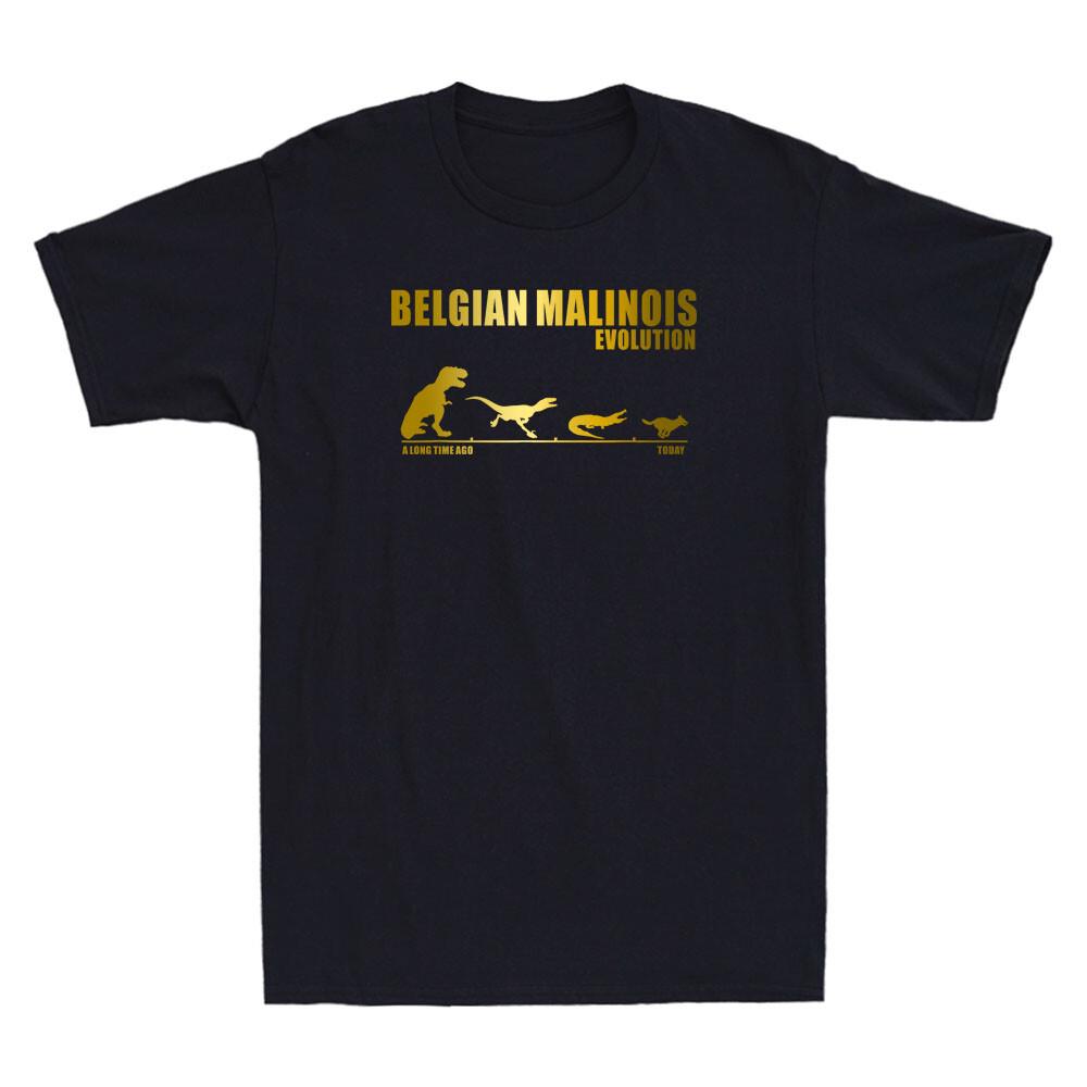 Belgian Malinois Evolution Maligator Maliraptor Golden Print Men T-shirt NEW XL