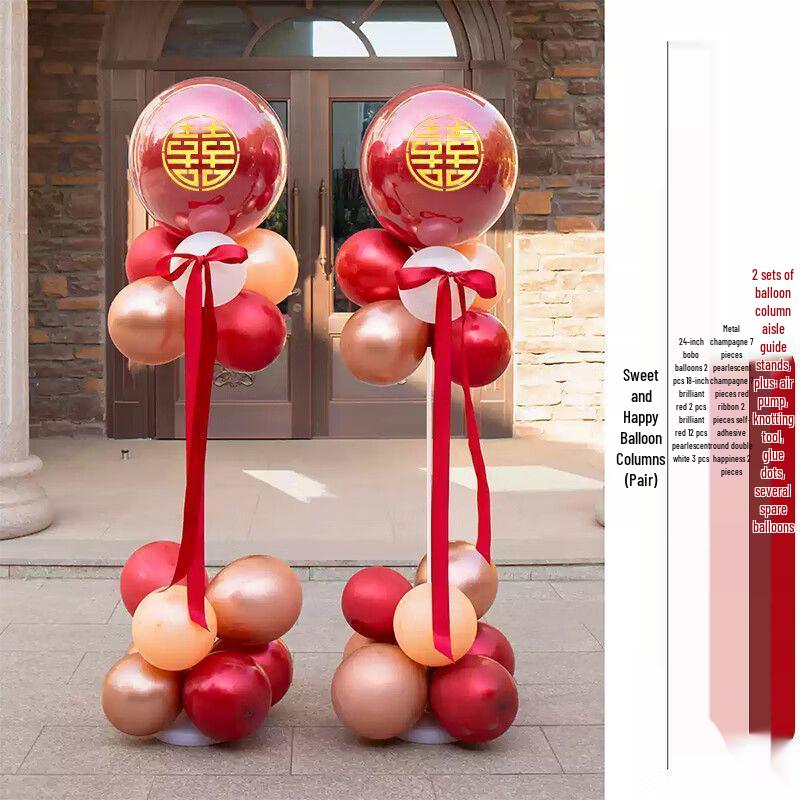 Rose Red Balloon Arch for Weddings, Birthdays, and Events
