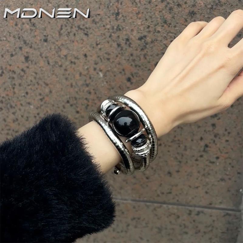

New Black Agate Stretch Bracelet Retro Style Men s And Women s jewelry Party Gift