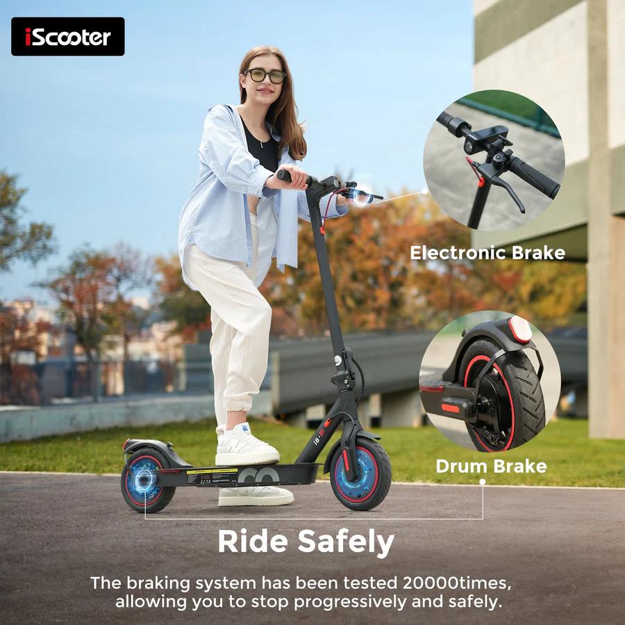 iScooter I8 350W Electric Scooter, 12kg Lightweight, 20km Range, 8.5" Air Tires, Foldable Design, IP54 Waterproof for Teens & Adults