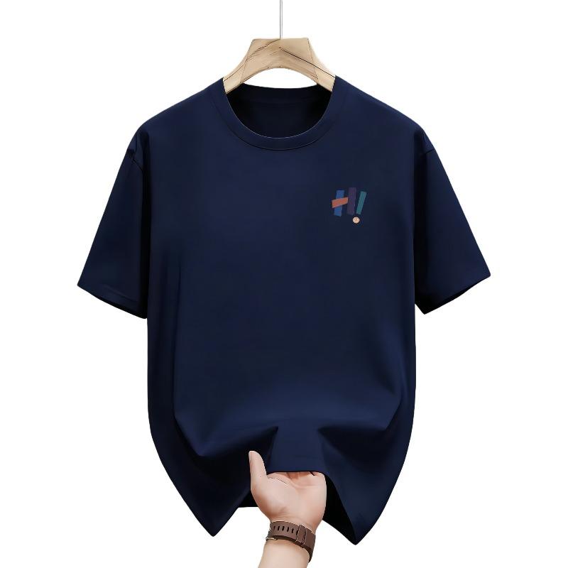 Mens summer fashion casual and loose trendy brand niche and versatile roundneck shortsleeved Tshirt