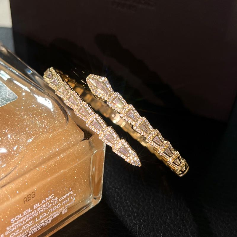 Змея открытый браслет мода легкая роскошь супер вспышка браслет личность ниша универсальные украшения