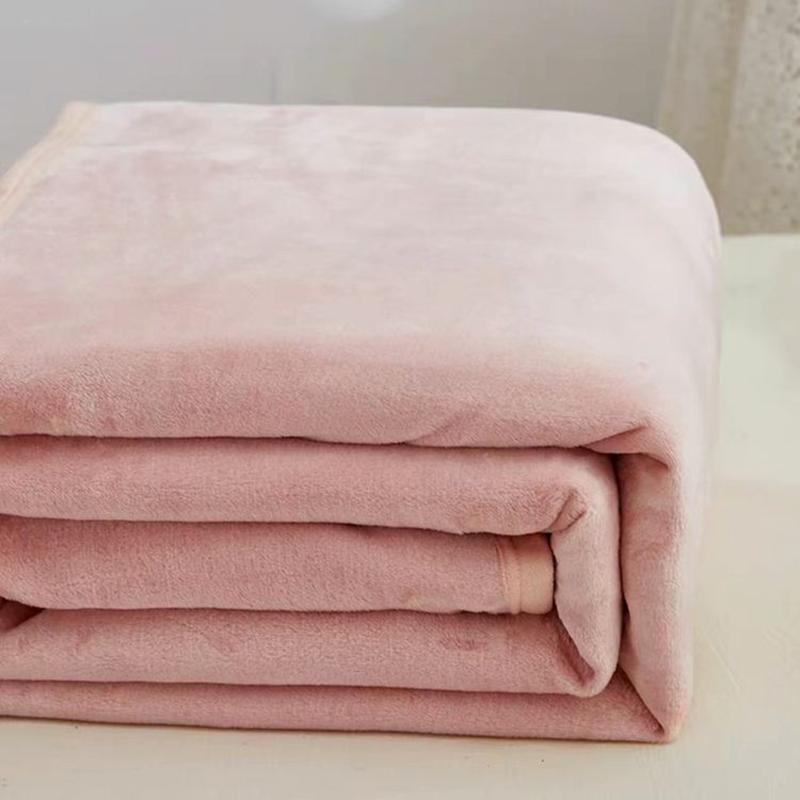 Air Conditioning Blanket – Plaid Pattern Bed Throw, Soft & Warm Coral Fleece Blanket, Flannel Bedspread
