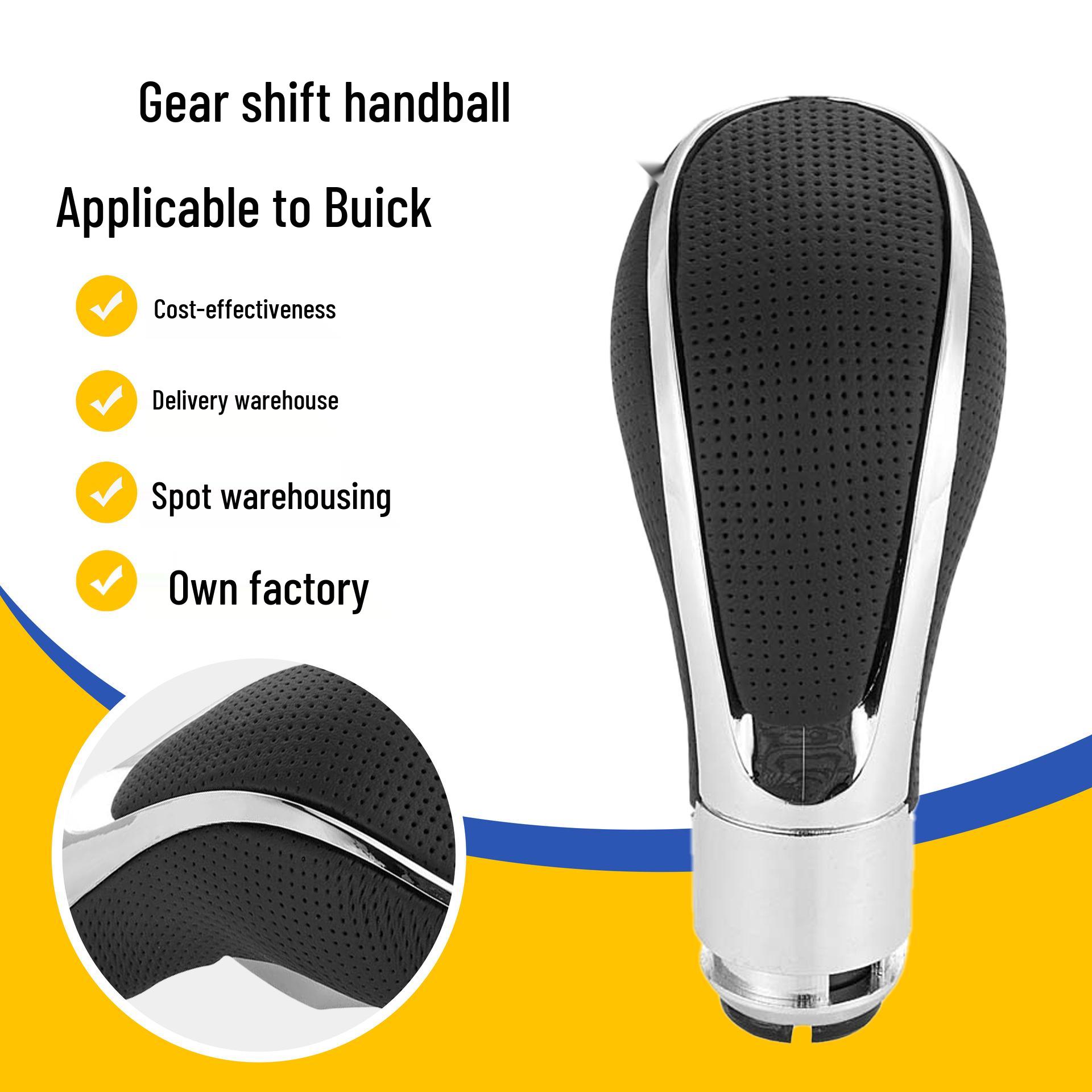 

Leather Gear Shift Knob for Opel Buick Automatic Transmission Vehicles Perforated Black Leather