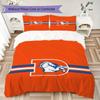 Denver Broncos Pattern Bedding uilt Set uilt Cover Pillowcase Home Decoration Birthday Gift (1*duvet cover + 2*pillowcase without core)