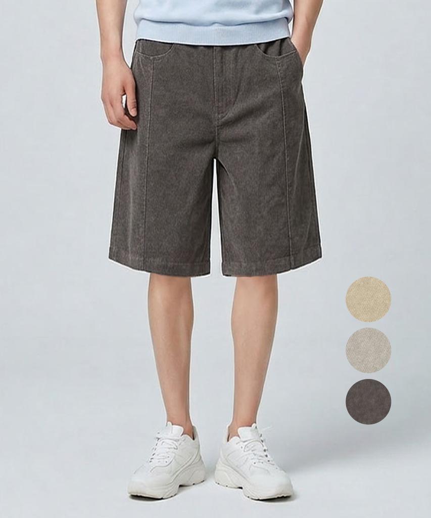 KIM YOUNG JOO GOLF Summer Washed Cotton Wide Back Elastic Men'S Cool Shorts Dqmmhs38
