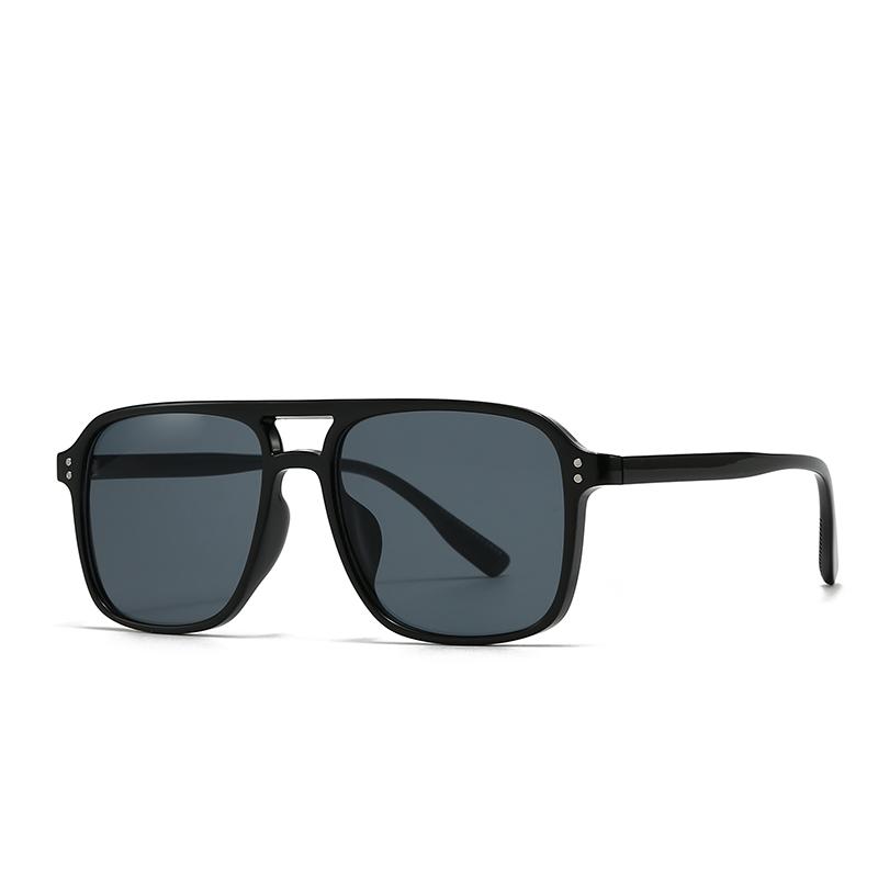  Export New Modern Retro Square Double Bridge Sunglasses Ins Style Street Style Sunglasses 22003