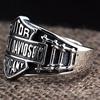 S925 Sterling Silver Ring Living Mouth Men's Wide Version Thai Silver Alphabet Opening Ring Hip Hop Punk Boutique Jewelry Gift