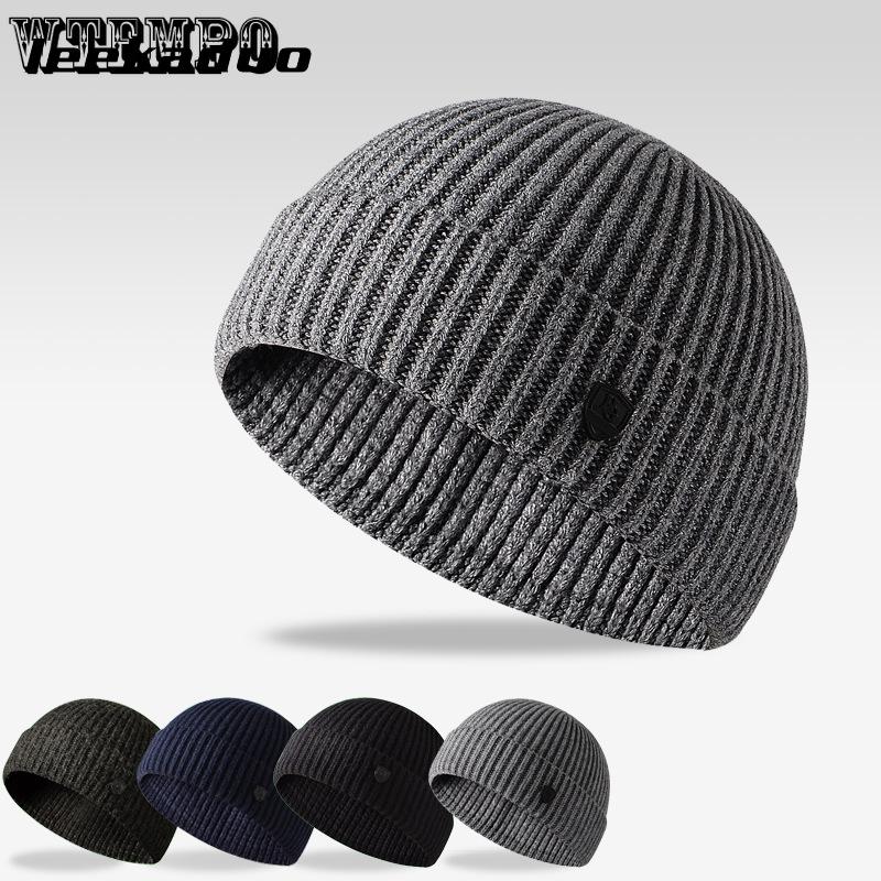 Autumn and Winter Solid Color Knitted Hat Women's Warm Knitted Hat Couple's Pullover Hat Street Hat