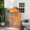 Holz Vogelkäfig Papageienkäfig Spielbereich Wasserdichtes Asphalt Dach 92 x 52 x 171 cm Orange