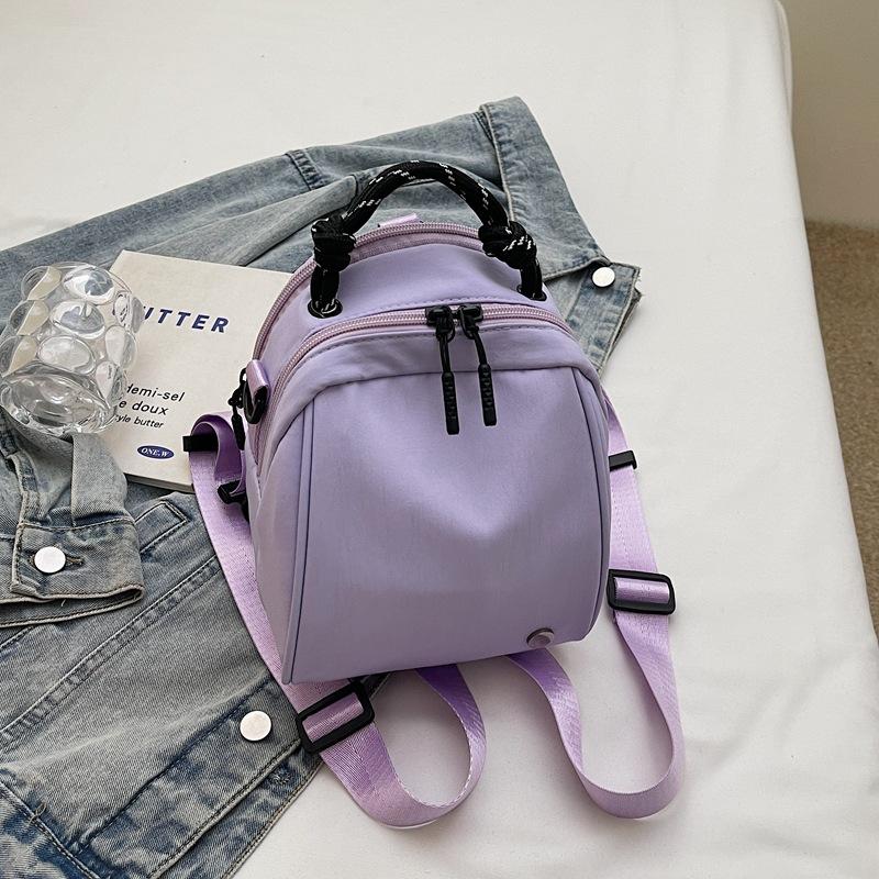 Small Backpack Women's Lightweight Foreign Style Niche Shoulder Bag New Fashion Commuter Shell Bag Casual Simple Messenger Bag