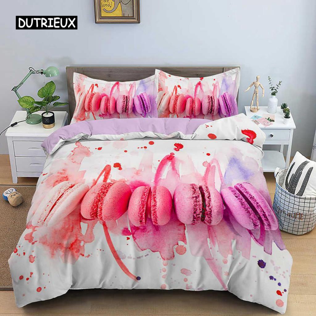 Delicious Chocolate Dessert Duvet Cover Set for Kids Girls Soft Polyester Bedding Double Queen King Size