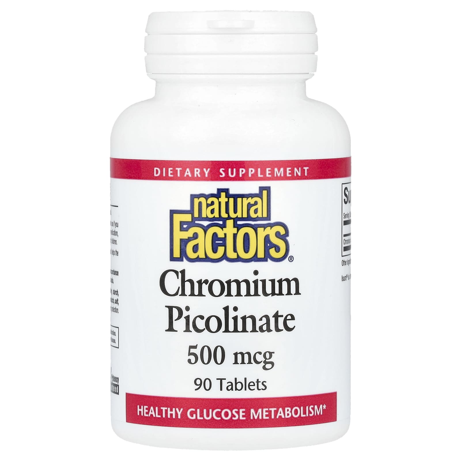 

Chromium Picolinate, 500Mcg, 90 Tablets