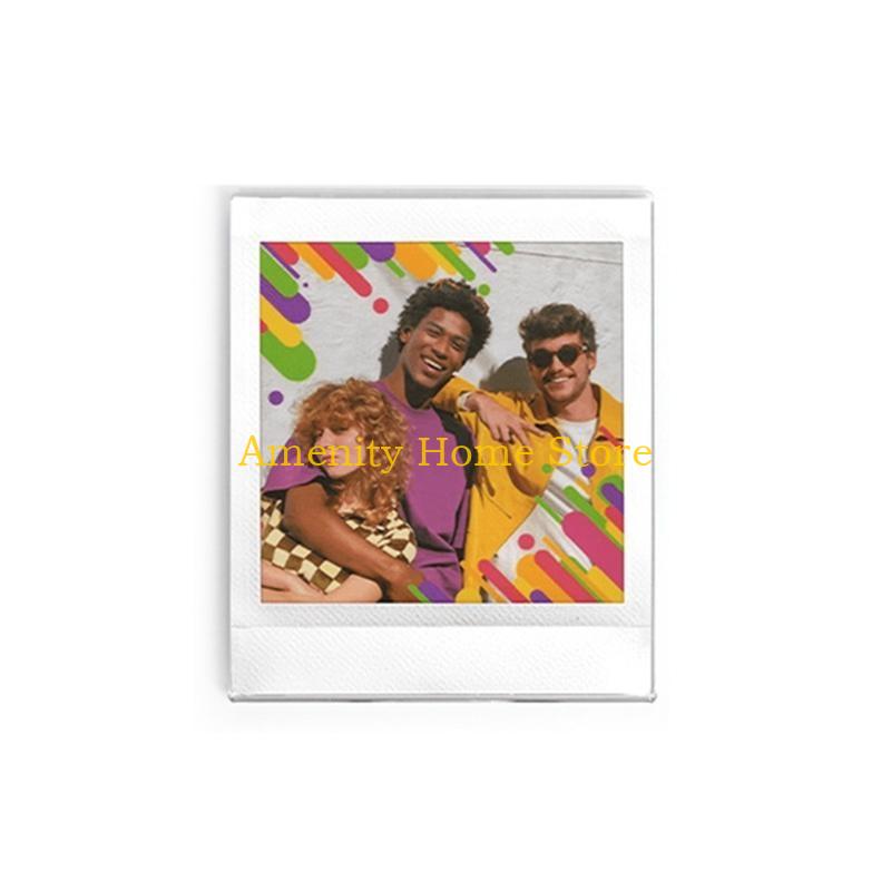 

F26C Acrylic Fridge Magnetic Photo Frame Transparent Double Sided Framless Memos Picture Holder for Multiple Space Decoration