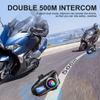 Motorcycle Helmet Bluetooth Intercom Multi-Scene Mixed Music Sharing LCD Display FM Radio For 2 Rider 500m intercom