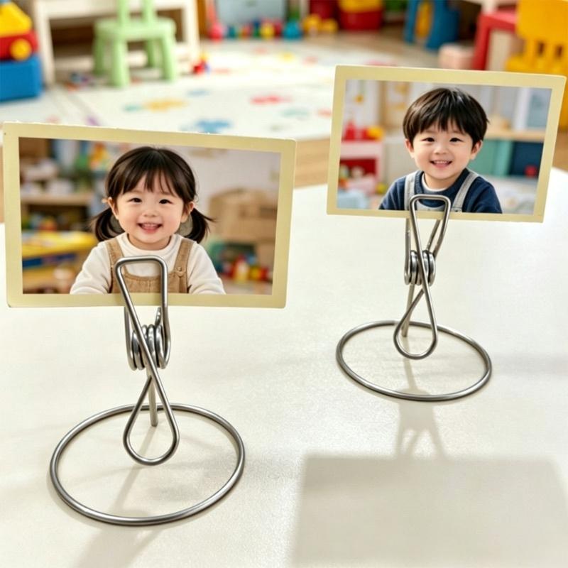 10PCS Permanent Metal Culicid Twist Holder Stand For Camping And Home Use Rustproof Card Clip Planner