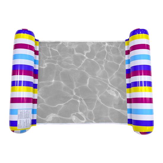 Inflatable Pool Float with Headrest Adults Size Water Hammock Single Person Foldable Floating Lounge Chair for Swimming Pool Beach Lake