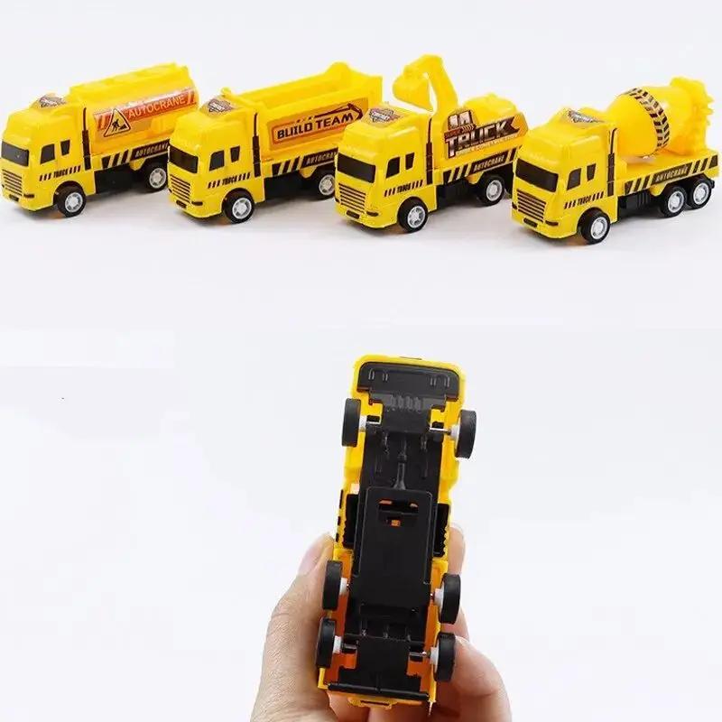 1 Pc Educational Cars Children Kid Pull Back Toy Warrior Engineering Vehicle Model Four Mini Cars