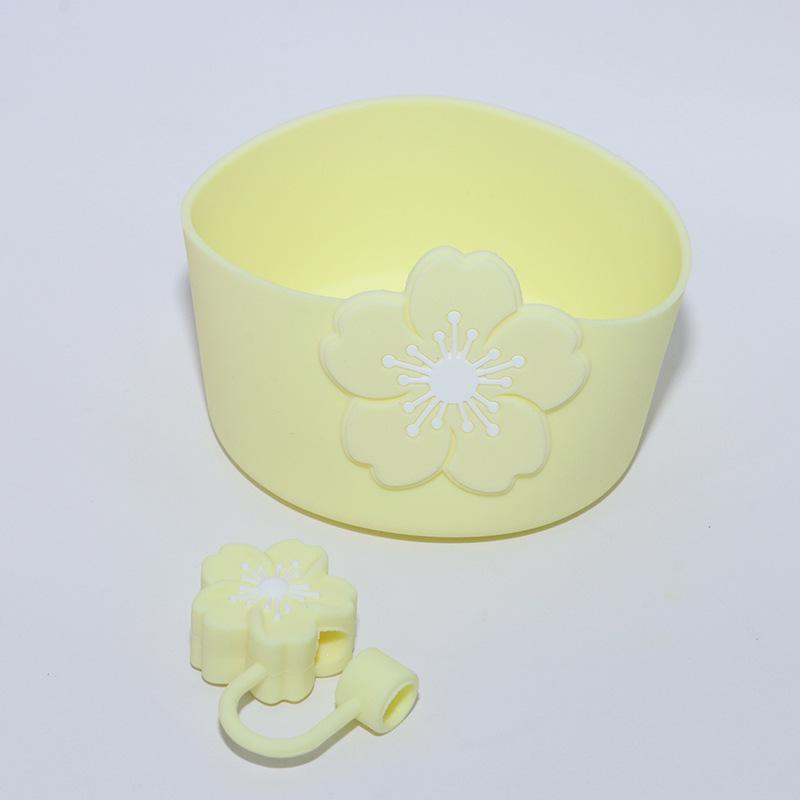 10mm Thick Cartoon Begonia Flower Straw Cap Dust Cover