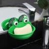Holder Self-adhesive Leaking Water Cartoon Sucker Soap Dish Frog Soap Holder Storage Box Drain Rack