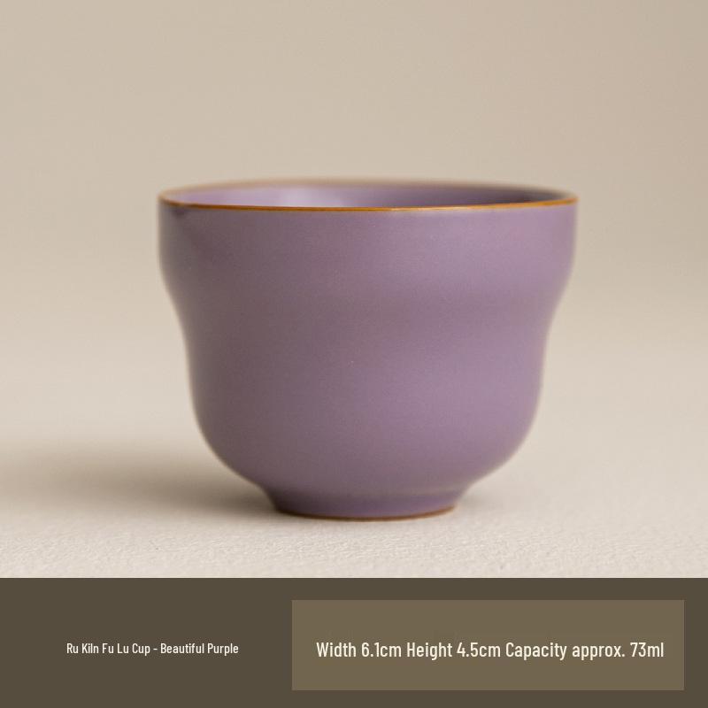 Ru Ware Crackle Glaze Tea Tasting Cup - High-End, Cultivatable Chinese Masterpiece