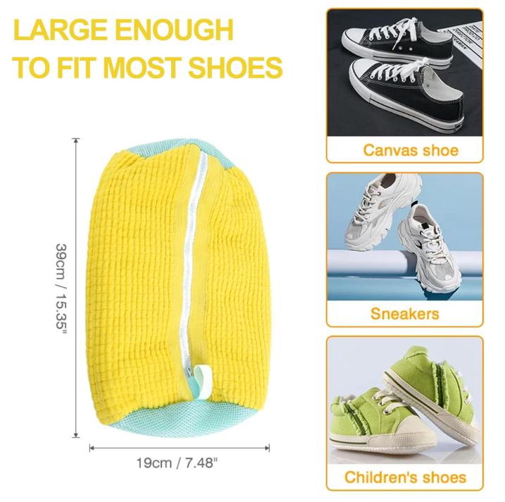 Shoes Washing Bag Reusable Zipper Laundry Bag 360° All-Around Cleaning Sports Shoes Dirt Removal Shoe Cleaning Bag
