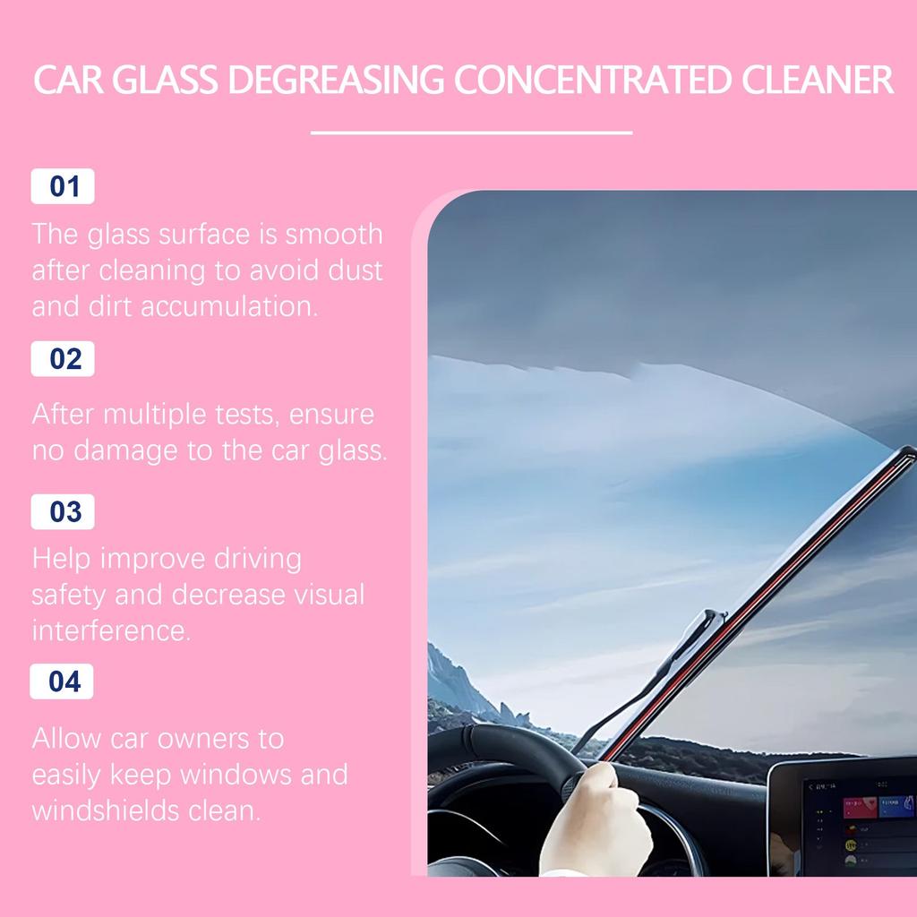 Car Glass Cleaner Lightweight Protective Windshield Window Stain Removal Rainproof Clear 120ml
