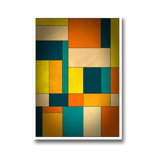 Mondrian Inspired Canvas Art Paintings Colorful Posters and Prints Abstract Wall Art Pictures for Living Room Home Decoration No Frame