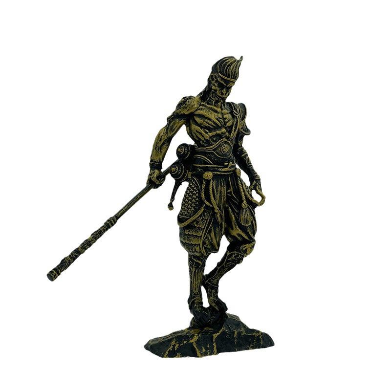 

Игровая фигурка Сунь Укуна, статуя короля обезьян из ПВХ, модель куклы, украшение для рабочего стола бронзовый