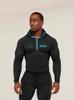 Moletom com Zíper Meio e Compressão Masculino 2XU: Camisa de Manga Longa de Secagem Rápida, Alta Elasticidade, Respirável e Confortável para Corrida.