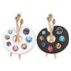 Enamel Rhinestones Art Palette Brooch Alloy Construction Lapel Pin Clothing Jewelry Accessory for Stylish Wear