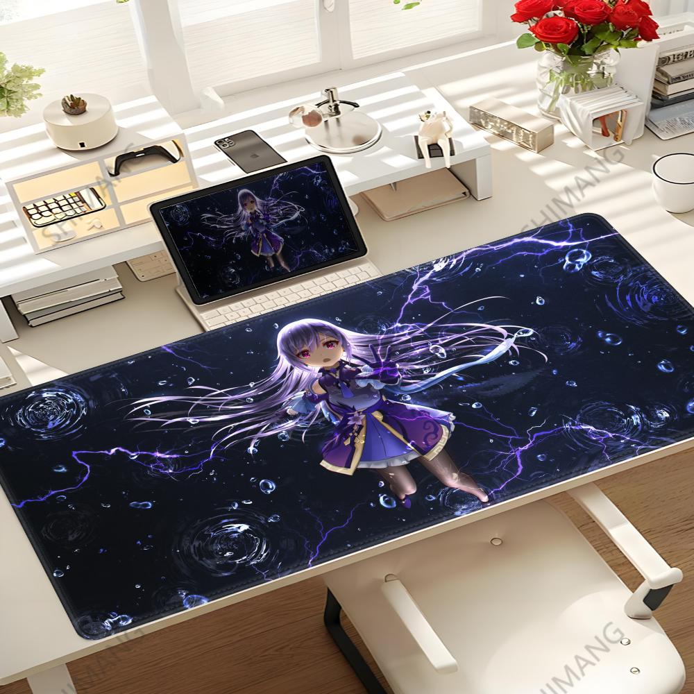 Genshin Impact Keqing Mousepad Large Gaming Mouse Pad LockEdge Thickened Computer Keyboard Table Desk Mat