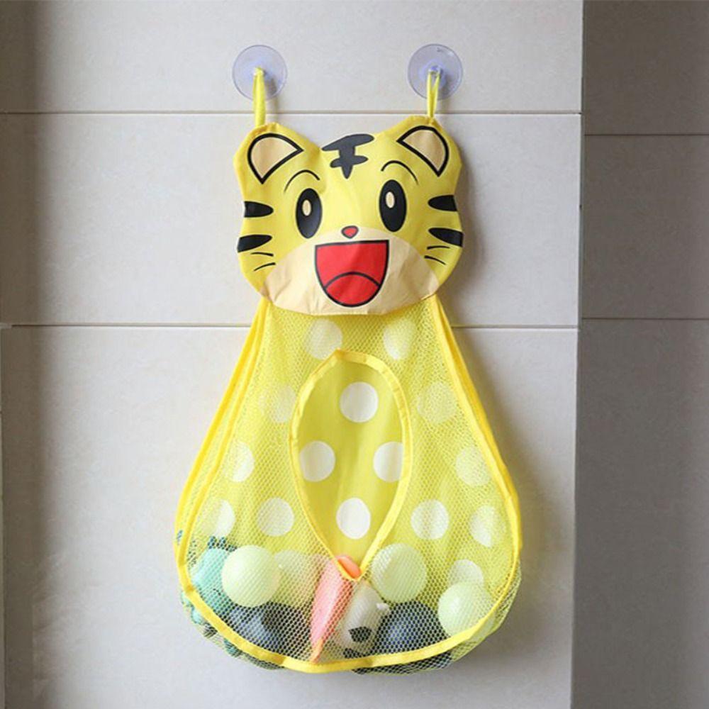 With Suction Cup Frog Mesh Net Bag Hanging Bath Game Bag Kid Basket Bathroom Organizer  Doll