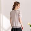 Women's Round Neck Mulberry Silk Short Sleeve T-Shirt