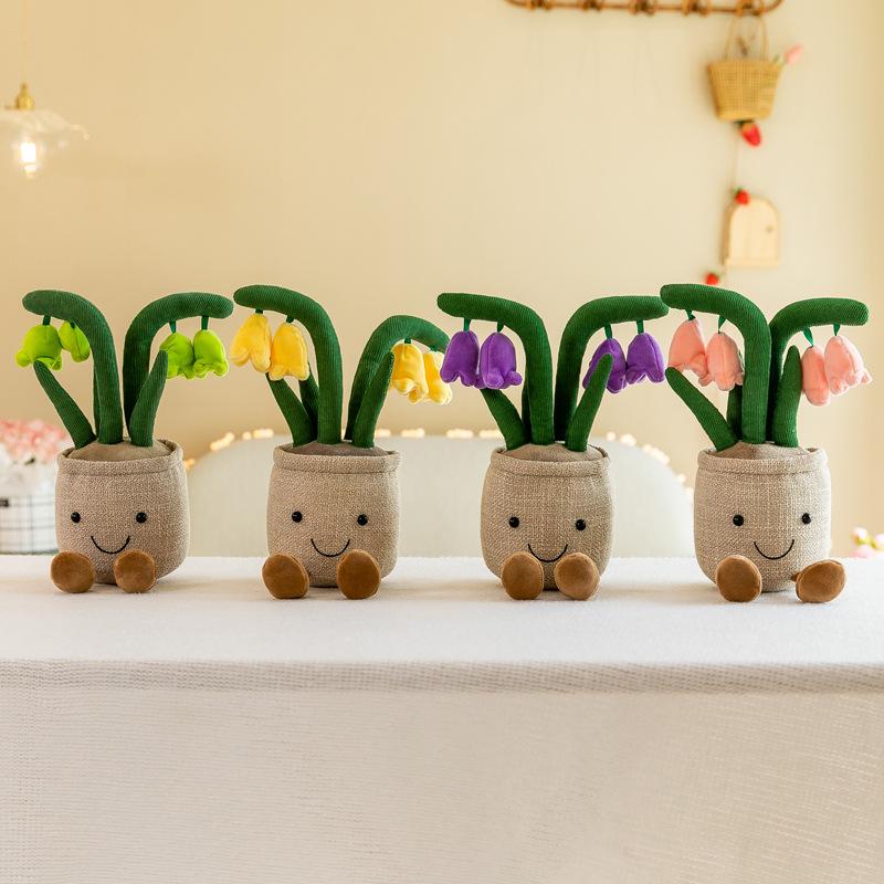 Stuffed Plush Plants Lifelike Potted Plant Plush Doll Succulent Pine Tree Cake Bamboo Cactus Pillow Cushion Toy Decor