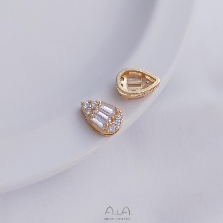 

Разделительные бусины из циркония с наполнением золотом 14 карат: Квадратная, Круглая, Маркиза и Капля для DIY украшений