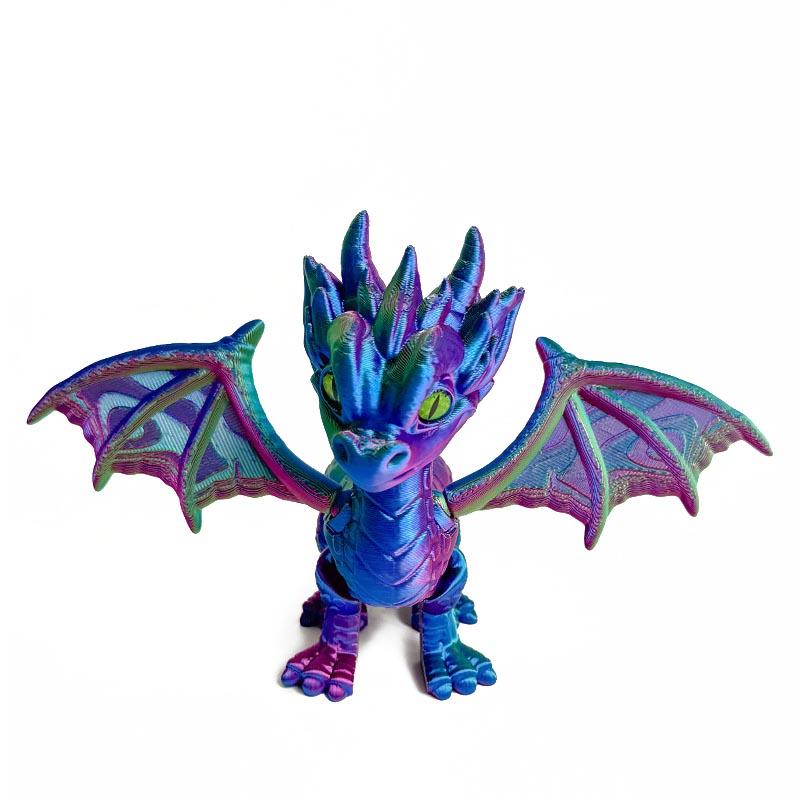 Model 3D Printed Dragon Rex Realistic Dinosaur Jointed Full Movable Birthday Laser Viper Animals Decorative Desktop Kid Toy Gift