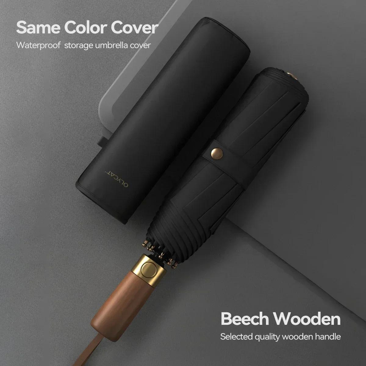 Мужской зонт ветрозащитный прочный — фото 4